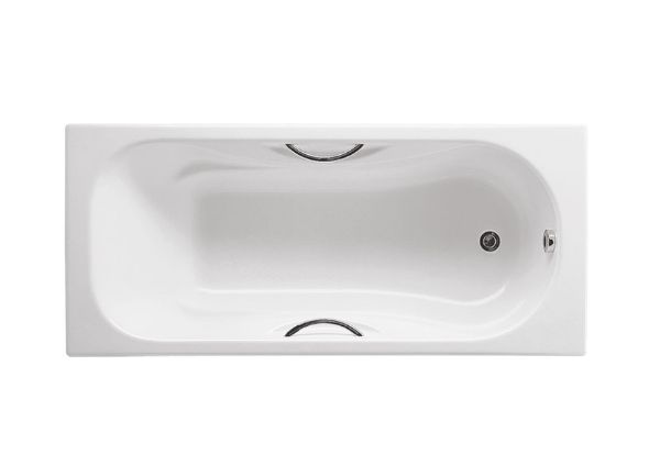 BAÑERA MALIBU BLANCO 160x75 CROMO A23107000R