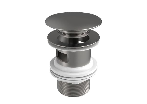VALVULA DESAGUE LAV-BIDE UNI CLICK CLACK TAPON ACERO INOX 65 MM A5054015SM